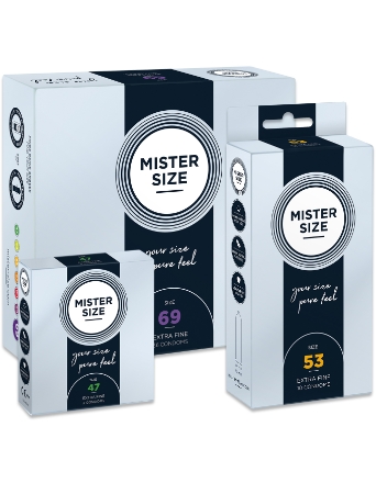 Три упаковки презервативов размера Mister